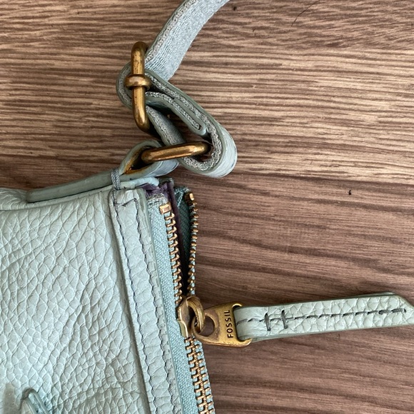 FOSSIL ERIN Leather Crossbody PURSE STYLE ZB5460 Eggshell BLUE - Picture 5 of 12